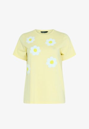 Yours Clothing, PLUS SIZE CASUAL TOPS - Printtipaita - lemon