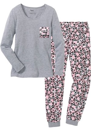 bonprix MODERNER MIT ELASTISCHEM HOSENBUND SET - Pyjama - grau
