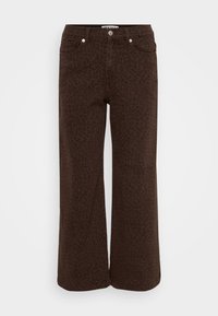 ONLMADISON ANIMAL - Wide leg - chicory coffee/black
