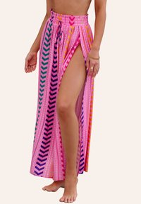 Cupshe VIBRANT CHEVRON WRAP - Complementos de playa - neon pink