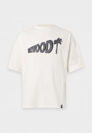 Palm Angels, SUNSET LOOSE TEE - Print T-shirt - off white/black