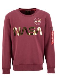 HOT Alpha Industries Nasa Pullover Rot Alpha Industries NASA