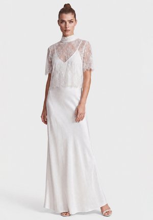 Apart, SATINKLEID MIT SPITZENJACKE - Maxi dress - creme