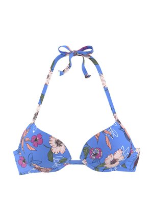 Bikini top - blau bedruckt