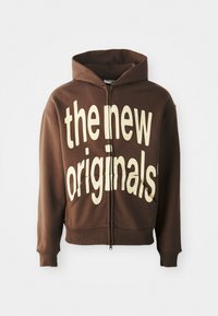 BIG LOGO ZIP UP HOODIE - Sweat zippé - acid brown