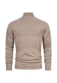 FISKER ROLL NECK - Strickpullover - beige mix