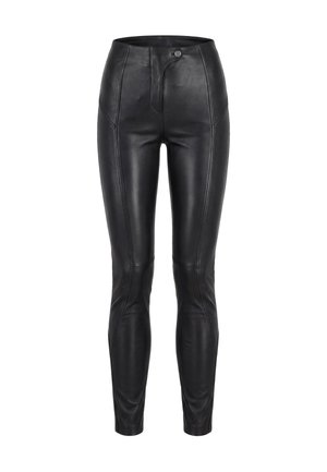 HELGA    - Nahkahousut - black