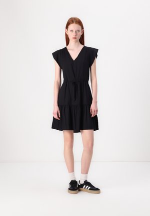 TIE WAIST MINI - Robe de jour - black