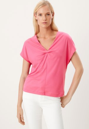 T-shirt med print - fuchsia