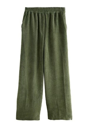 Next, REGULAR FIT - CORD WIDE LEG TROUSERS ., zielony