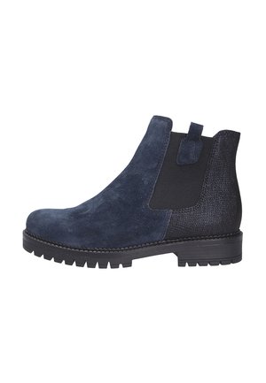 Enkellaarsjes met plateauzool - dark blue