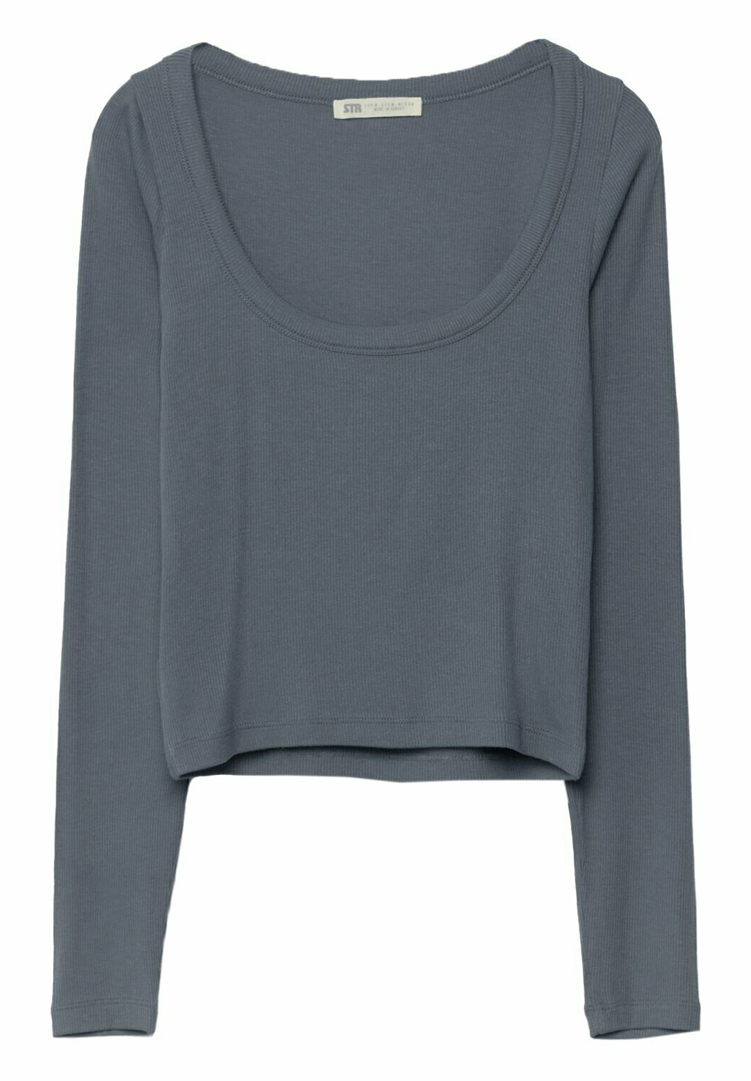 Dark grey long-sleeve T-shirt
