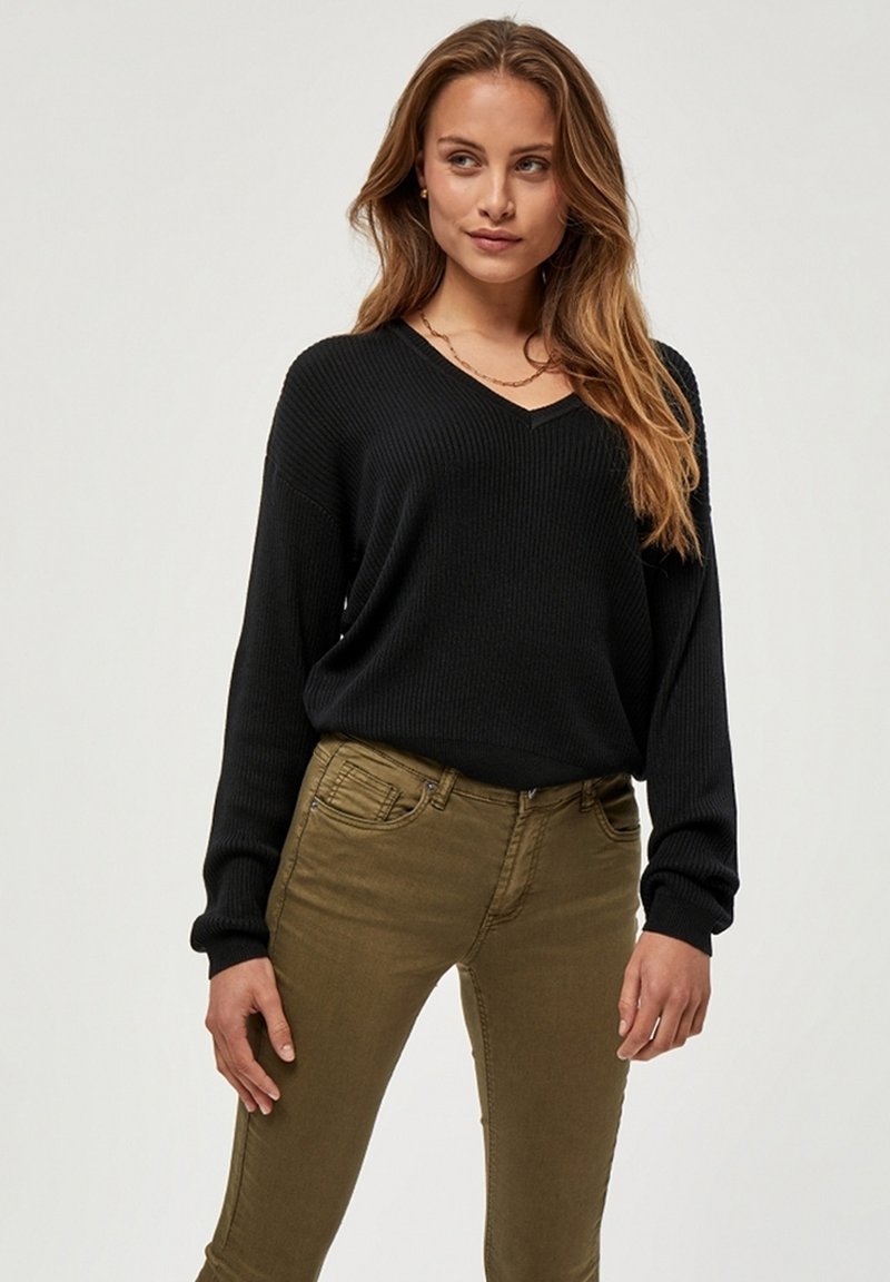 Desires DEGEISHA RIB V-PULLOVER - Pulover - black