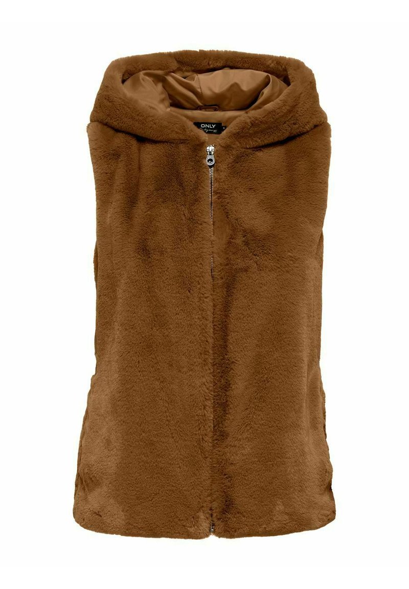 Damen Leichte Jacken | ONLY Weste brown/braun - HM71274 Damen Leichte Jacken | ONLY Weste brown/braun - HM71274
