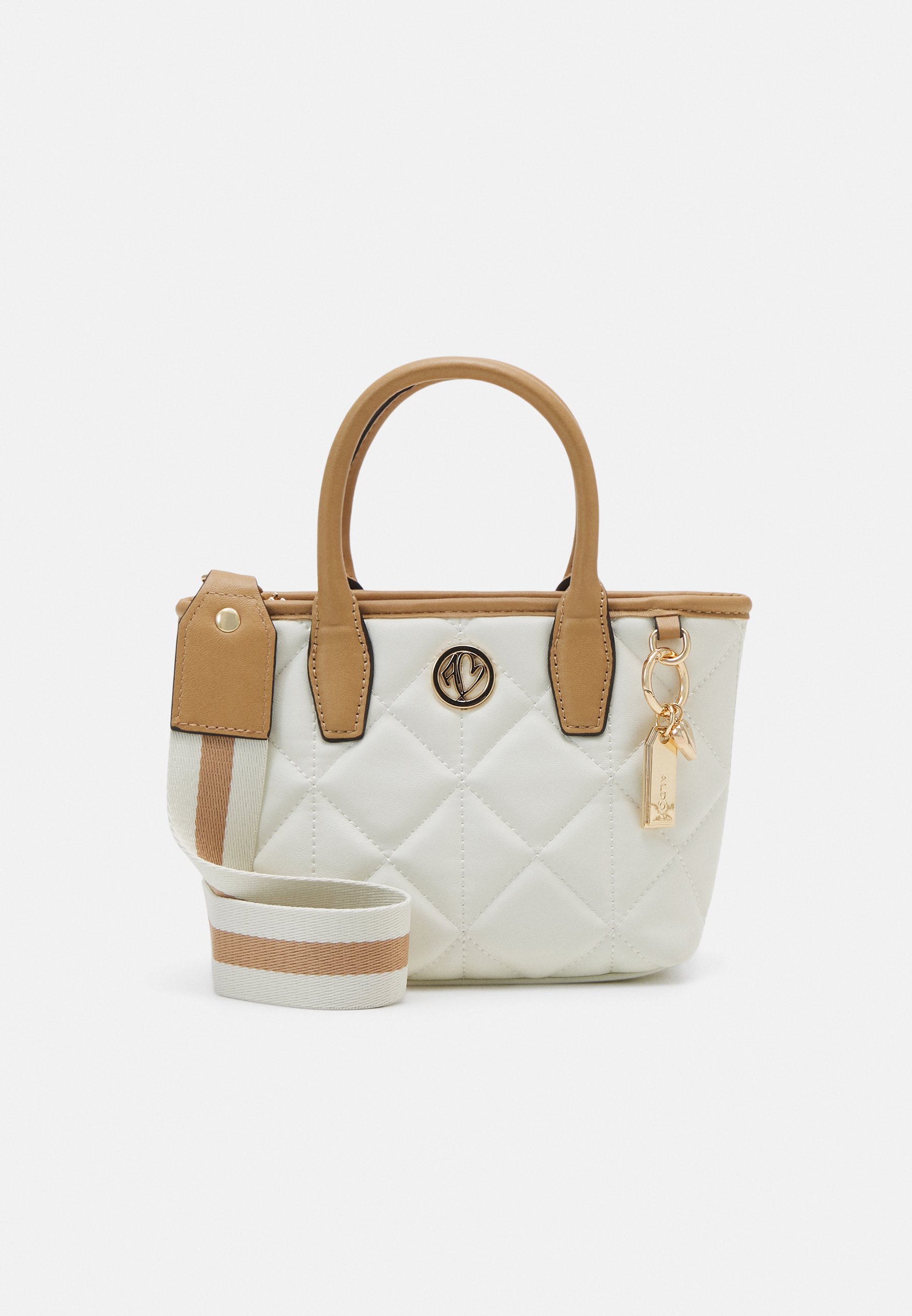 ALDO DALLOBASSI - Handbag - beige overflow/off-white - Zalando
