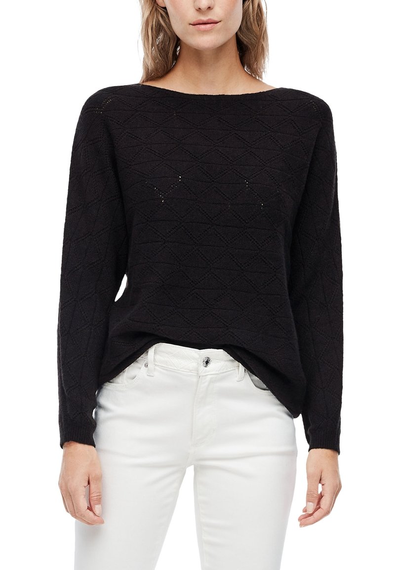 Damen Strickjacken | s.Oliver Strickpullover black/schwarz - TR87586 Damen Strickjacken | s.Oliver Strickpullover black/schwarz - TR87586
