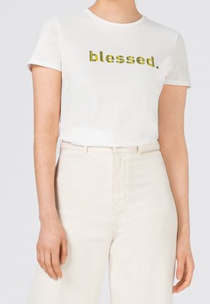 T-shirt med print - off-white