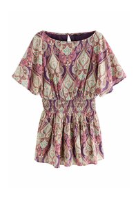 Next REGULAR FIT - SHIRRED WAIST  - Pajac - pink/purple paisly print