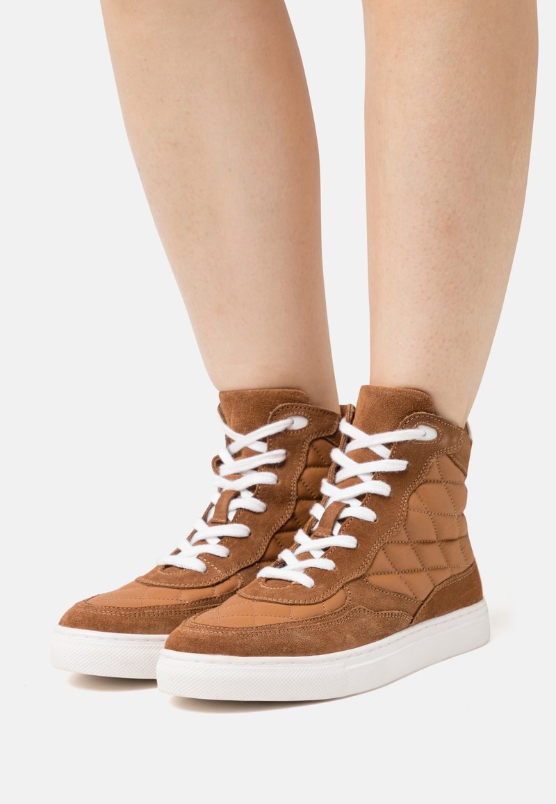 Anna Field Höga sneakers - cognac