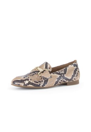 GABOR SLIPPER - Mokassin - sand schwarz(gold)