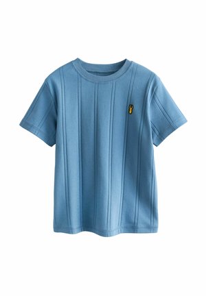VERTICLE TEXTURE SHORT SLEEVE - Základné tričko - blue