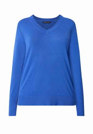 M&Co, WOMEN'S V-NECK JUMPERS - Jersey de punto - blue
