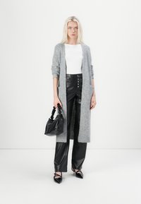 Object OBJMILU LONG CARDIGAN - Kardigan - medium grey melange