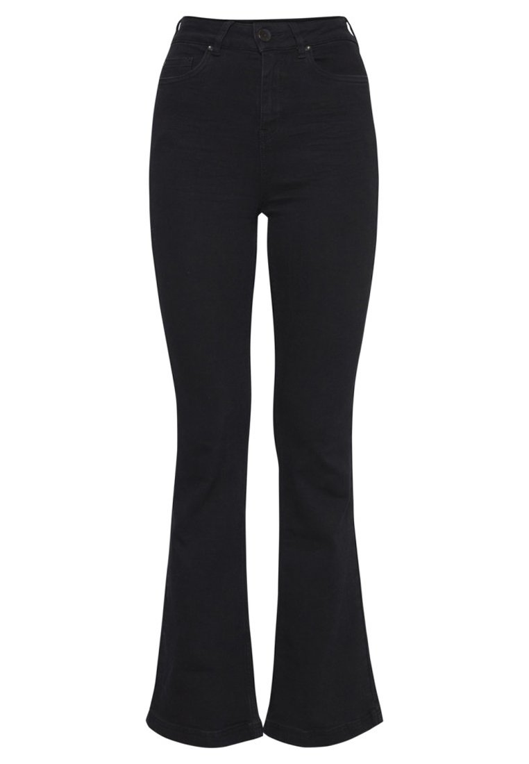 PULZ Bootcut jeans zwart denim/blackdenim