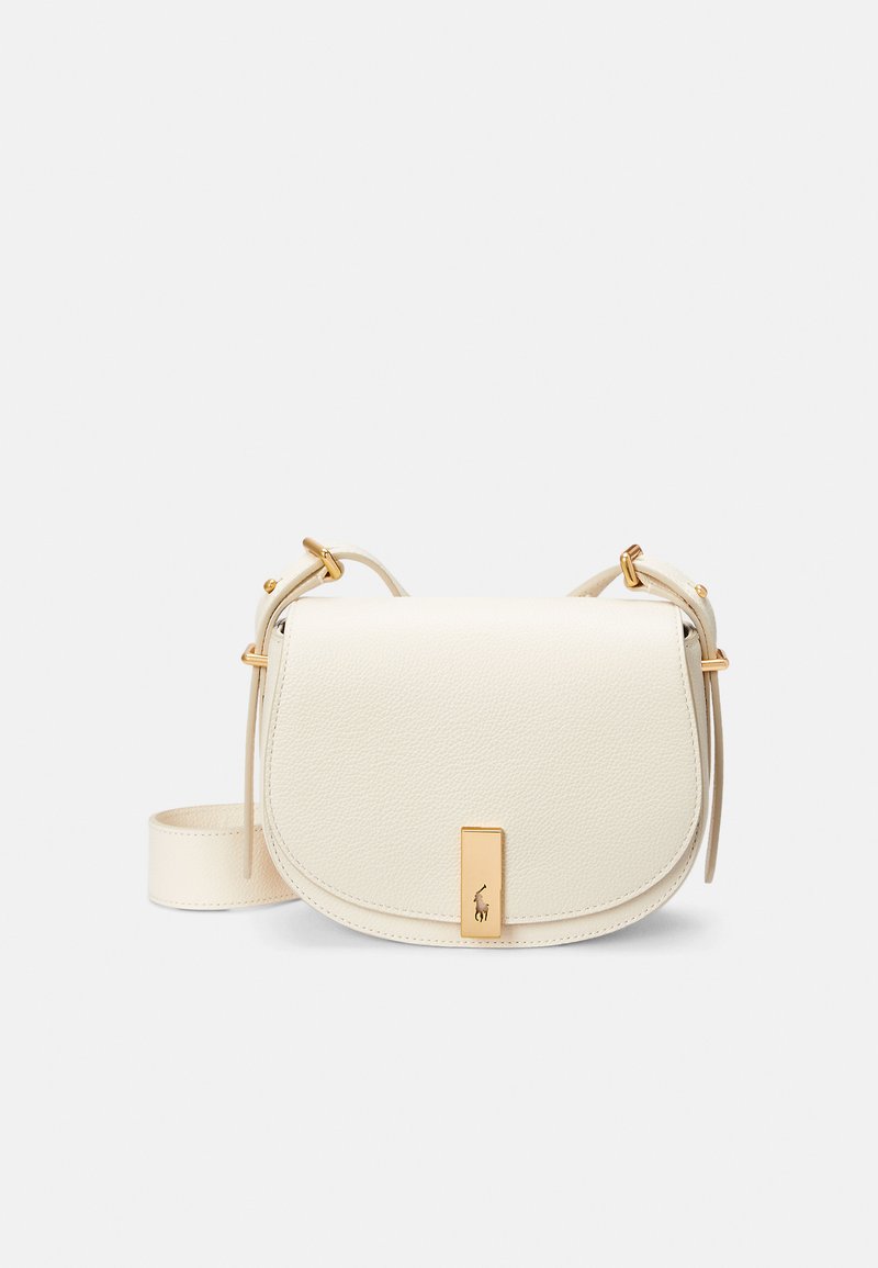 Polo Ralph Lauren POLO ID LEATHER SADDLE BAG - Mala a tiracolo - ivory