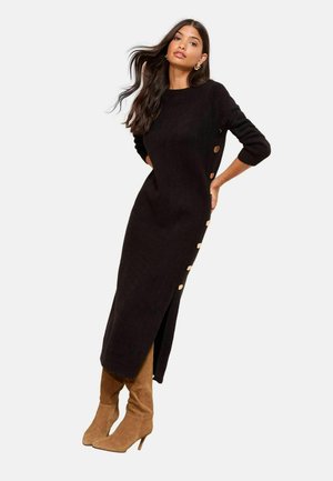 REGULAR FIT - STATEMENT BUTTON  - Pulóverruha - black