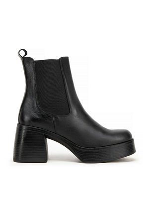 Enkellaarsjes met hoge hak - black