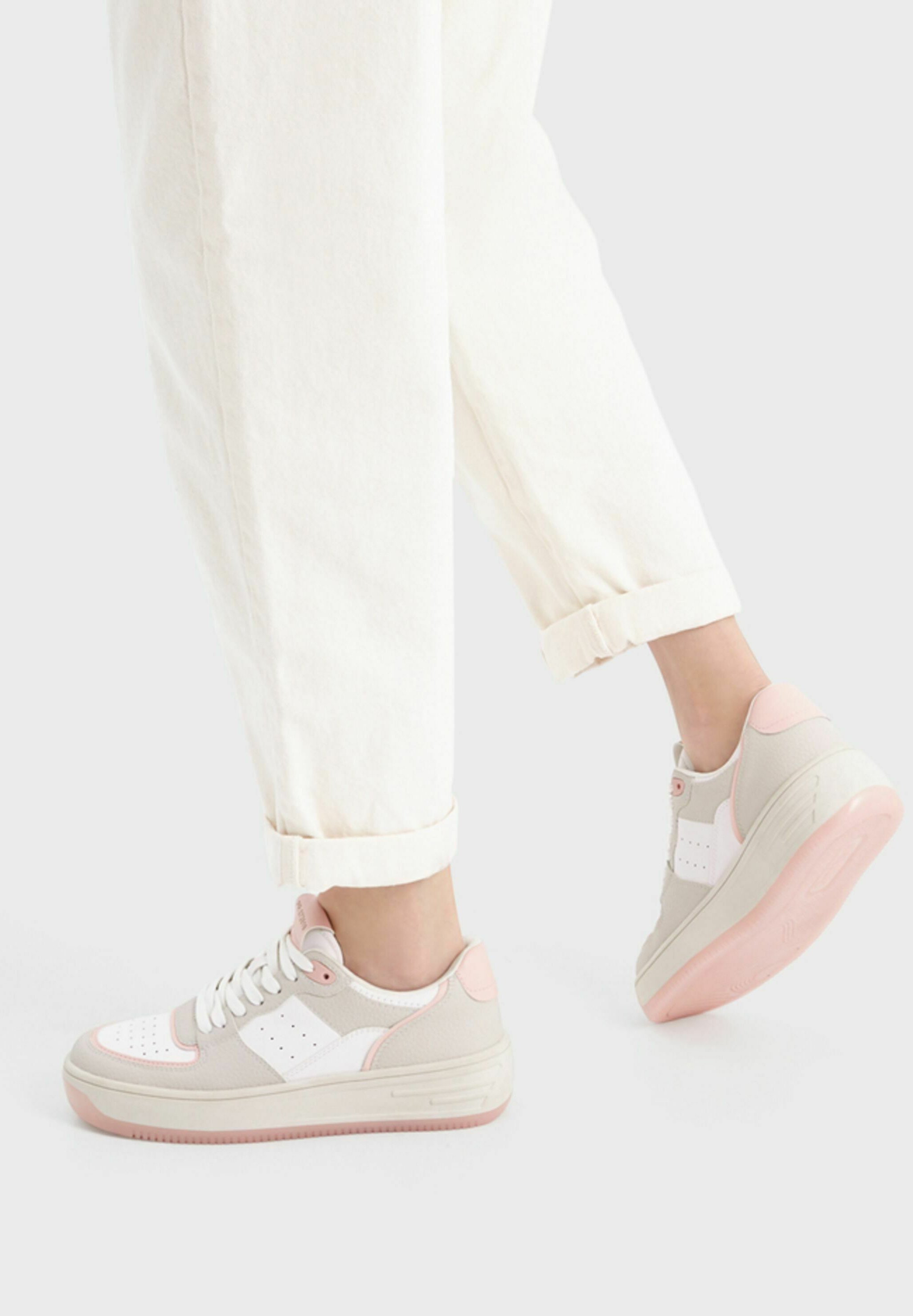 Bershka Sneakers laag - beige/Beige - Zalando.nl