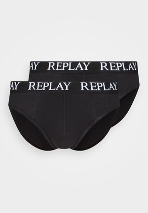 Replay BASIC CUFF LOGO BOX 2 PACK - Braguitas - black/black