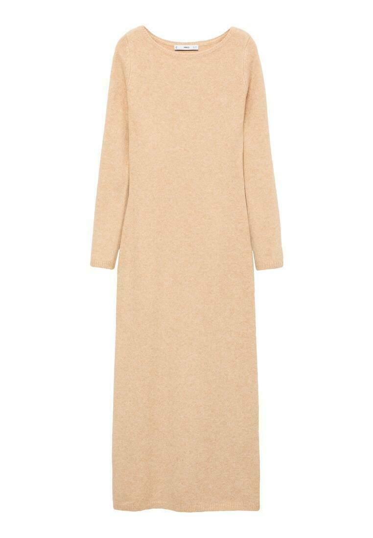 Mango Gebreide jurk bruin Mango Gebreide jurk bruin