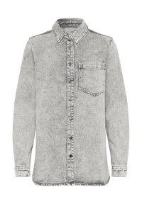 Cappotto corto - grey washed denim
