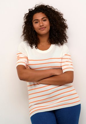 MALIA NARROW  - T-Shirt print - chalk   melon stripe