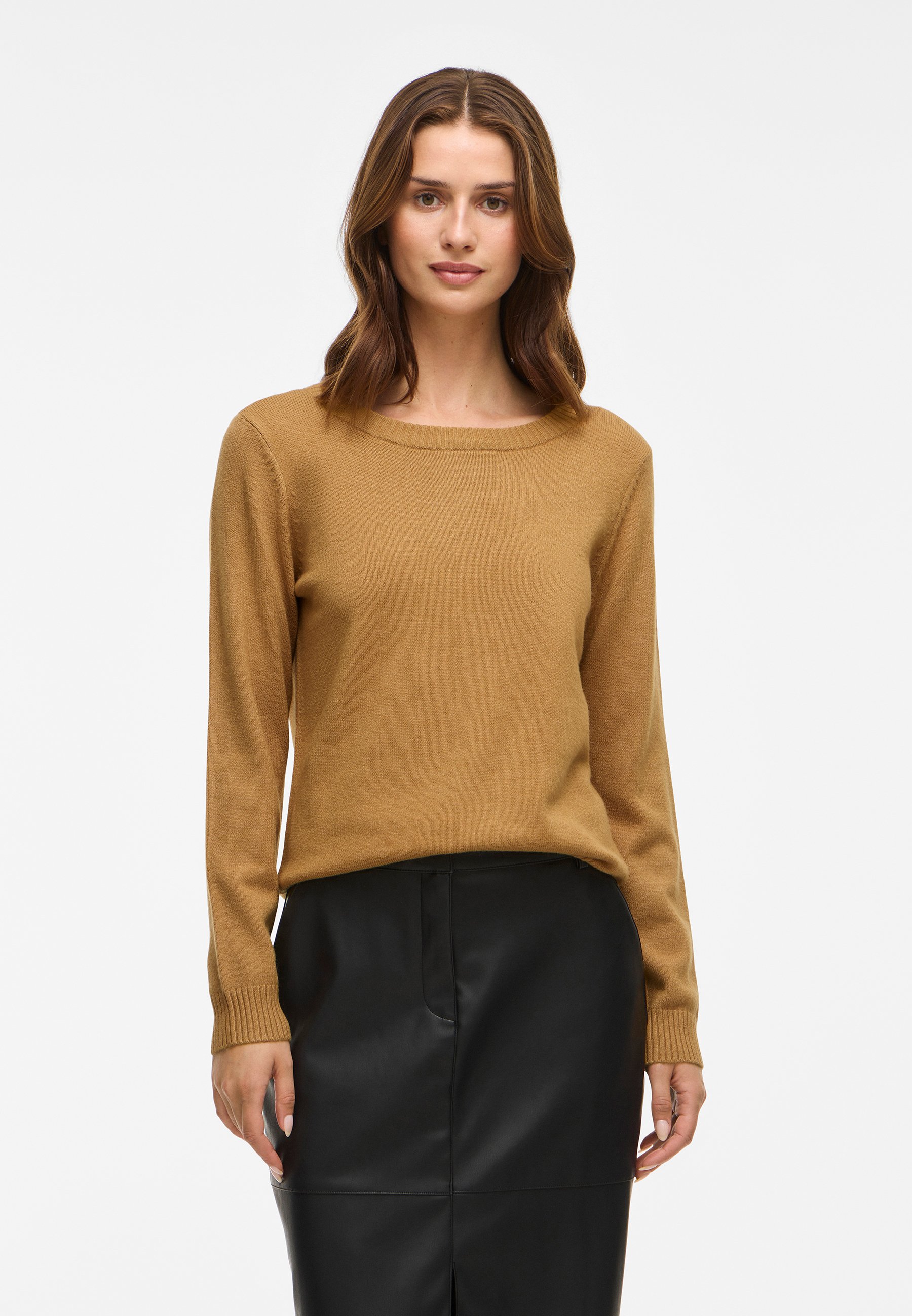VILA VIRIL O-NECK Pullover bistre/marron
