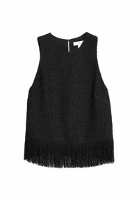 BOUCLE FRINGE HEM - Camicetta - black