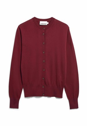 ARMEDANGELS, FINE KNIT - Strickjacke - velvet red