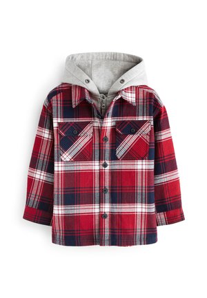 Next CHECK HOODED - Lehká bunda - red