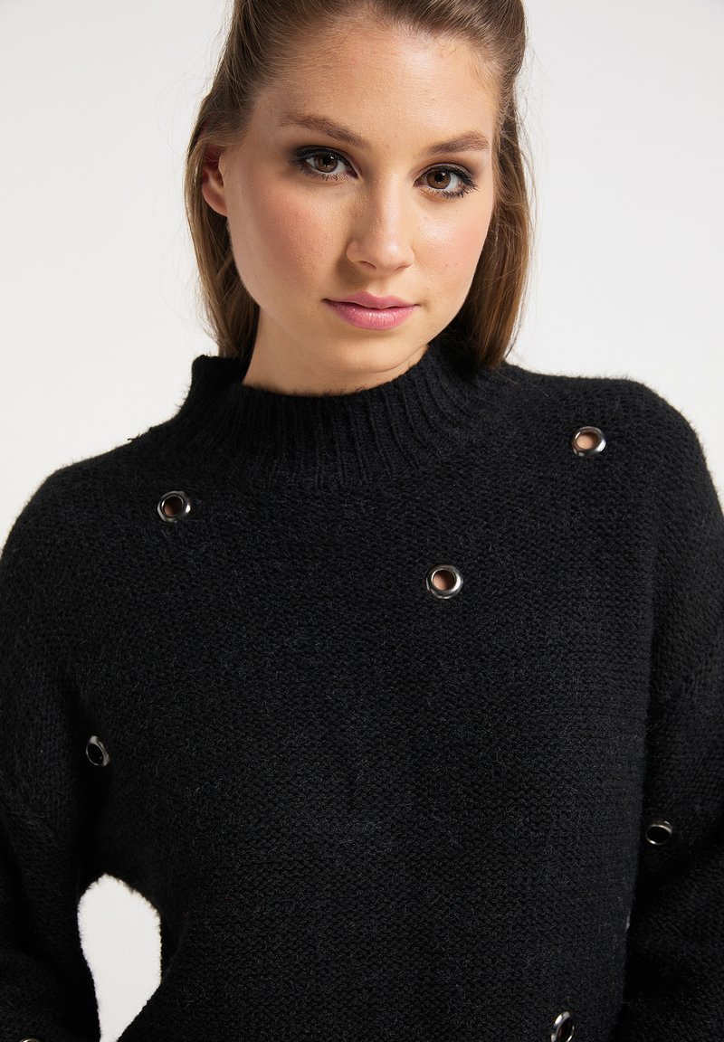 Damen Strickjacken | myMo ROCKS Strickpullover schwarz - II88040 Damen Strickjacken | myMo ROCKS Strickpullover schwarz - II88040