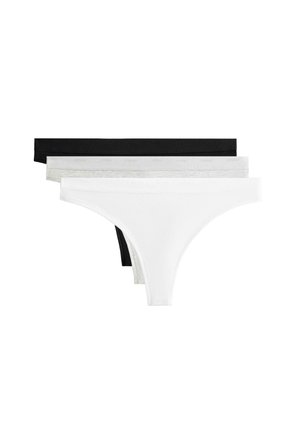 3 COTTON BLEND LOGO - String - black