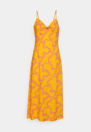 YAS, YASMOLEA STRAP MIDI DRESS - Päevakleit - blazing orange/molea