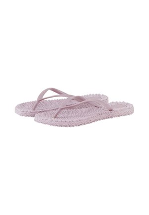 Light pink textured flip-flops with braided soles and simple straps, shown side by side on a white background.