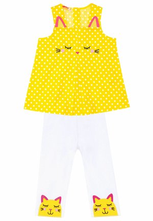 Denokids SET SLEEPY CAT - Tights - gelb