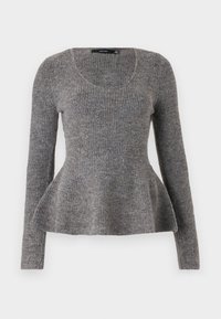 VMDESMA U NECK  - Striktrøje - medium grey melange