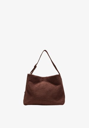 Stradivarius, BRAIDED SHOULDER BAG - Handtasche - dark brown