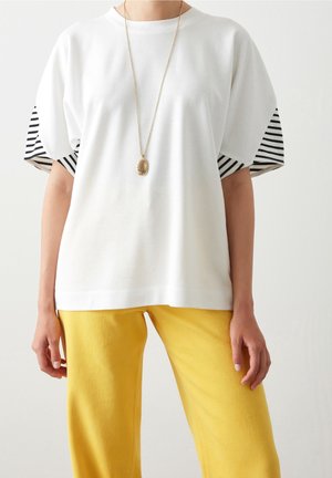 T-shirt med print - off-white