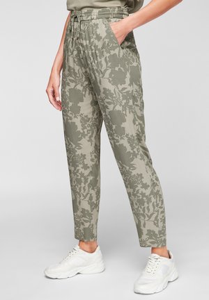 Tracksuit bottoms - summer khaki aop