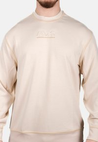 Armani Exchange GIROCOLLO - Felpa - beige